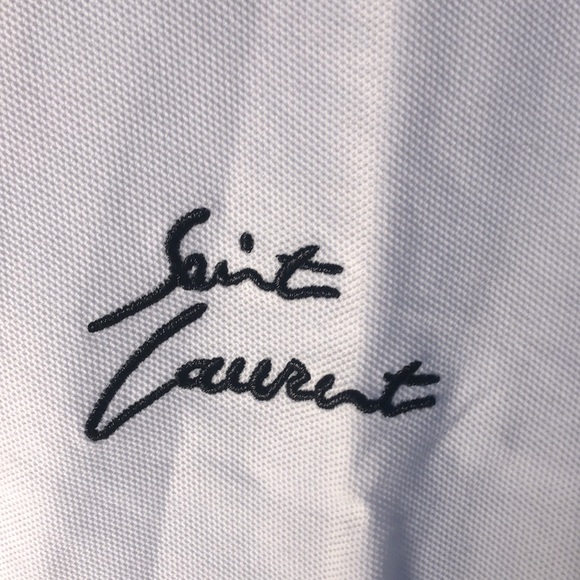 ❣️RARE❣️ SAINT LAURENT White Short Sleeve Polo - Picture 2 of 6